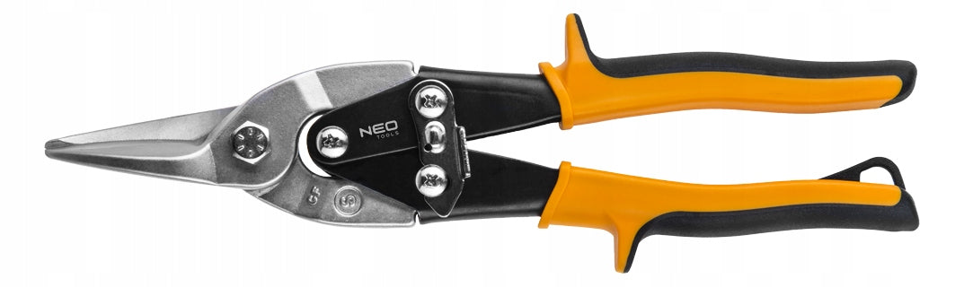 Nożyce do blachy 250 mm, proste NEO 31-050 ręczne narzędzie, arkusze metalowe, maksymalna grubość cięcia 1,2 mm