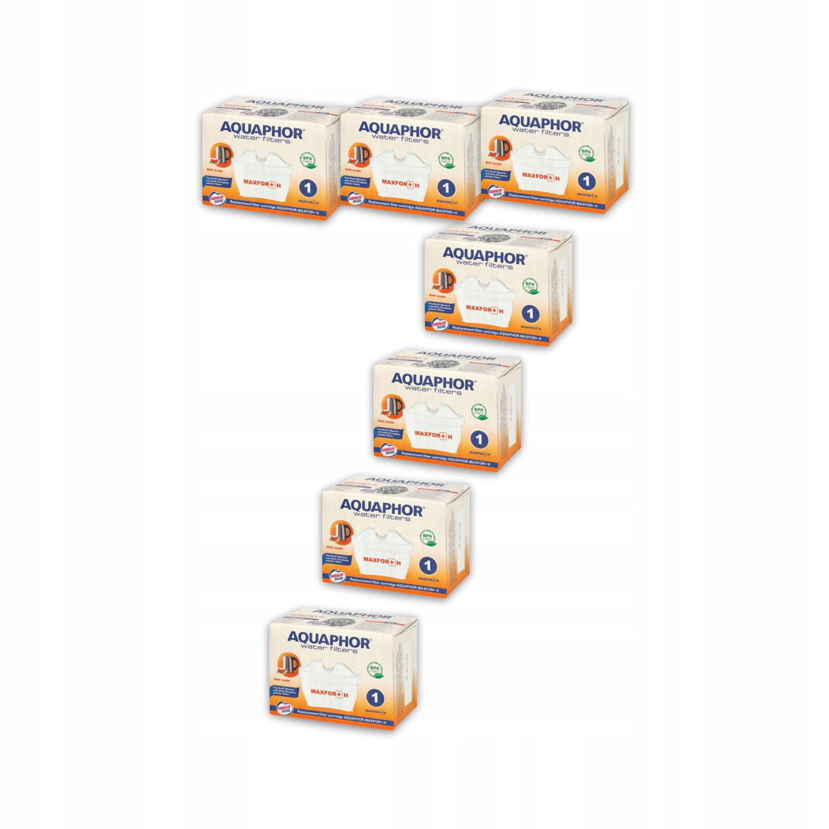 Filtr do dzbanka Aquaphor Maxfor+ H (do twardej wody), 7 szt. uniwersalne