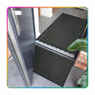 Wycieraczka pod drzwi zewnętrzna wejściowa 60x90 duża mocna Oeko-Tex mata gumowa PVC z tekstylną powierzchnią, szara, 6
