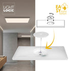 Plafon LED prostokątny z pilotem+backlight 24W nightlight LightLogic PLAF02 lampa sufitowa, oświetlenie do pokoju