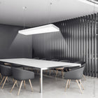 Lampa Wisząca Liniowa Biurowa 120cm 90W LED CCD Biała Zaokrąglona oprawa nad biurko, do gabinetu i stanowiska pracy, z