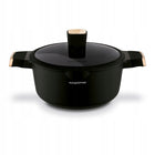 Zestaw garnków indukcja komplet patelnia z pokrywką rondelek Black Rose 10 elementów, aluminium, powłoka non-stick, na
