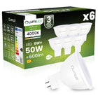 6x Żarówka LED GU5.3 Reflektor MR16 6W = 50W 600lm 4000K 120° lumiled lampa punktowa do opraw, zamiennik halogenu
