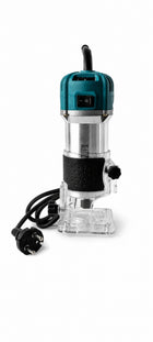 FREZARKA GÓRNOWRZECIONOWA DO DREWNA WYCINARKA Z REGULACJĄ OBROTÓW ZESTAW router stolarski, 2000 W, tuleje 6 i 8 mm