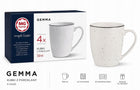 MG Home GEMMA Magda Gessler Zestaw 4 porcelanowych kubków 350 ml do herbaty i kawy, serwis dla czterech osób