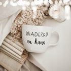 Kubek litrowy 1l Duży - Wiaderko na kawę Biały Porcelanowy Prezent Upominek z własnym napisem, do zmywarki