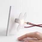 Oprawa schodowa oświetlenie schodowe lampka na schody LED 230V Q1 MOSIĄDZ kwadratowa 2 W wymienne źródło światła w