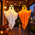 Ozdoby Halloween Dekoracje wiszące świecące duchy LED świetlne zestaw x2
