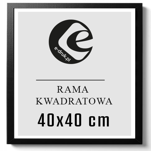 Ramka na zdjecia 40x40 czarna rama z plexi na zdjęcie plakat prezent mdf oprawa fotografii, dekoracja ścienna do salonu