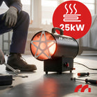 Nagrzewnica gazowa na butlę dmuchawa WĄŻ reduktor duża MOC 25kW do ogrzewania pomieszczeń, warsztatu, garażu i hali