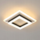 Lampa Sufitowa Plafon LED Kwadratowy Czarny Nowoczesny 24W 3000K 2350lm do pokoju, ciepła barwa światła, zintegrowane