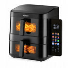 Frytkownica beztłuszczowa pionowa AIR fryer kerch dual FRY 12l 12PROGRAMÓW czarny