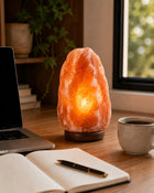 LIVELLO LAHORE Lampa solna himalajska bryła naturalna 5-7 kg JONIZATOR lampka z soli, żółte światło, dekoracja do salonu