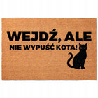 Wycieraczka wejśćiowa kokosowa 40X60CM pod drzwi zabawna mata z tworzywa PVC, brązowa, grubość 15 mm, uniwersalna
