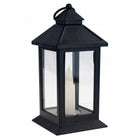 Lampion LED dekoracyjny latarnia latarenka czarna na baterie balkon ogród ozdoba z tworzywa sztucznego 17x8 cm, nie są