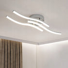 Lampa Sufitowa Plafon LED Żyrandol Srebrny Nowoczesny 18W 4500K oświetlenie do wnętrz, 3 punkty światła, aluminiowa