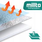 Ekran Zagrzejnikowy Mata Aluminiowa 10m Pianka Izolacyjna Odbijająca Cie GO 500 mm na, łatwa w użyciu srebrny