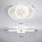 Lampa sufitowa LED,64cm, z funkcją ściemniania,50W,z pilotem,biały okrągły plafon z wbudowanym źródłem światła do
