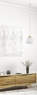 Lampa Wisząca Sufitowa Żyrandol Biała Szklana Kula White Glass EZ1 LED E27 oprawa do salonu, jadalni i sypialni, 1