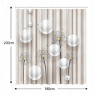 Zasłona prysznicowa tekstylna kotara do wanny zasłonka pod prysznic antybakteryjna kurtyna łazienkowa 180x200 cm na