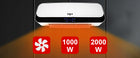 Kurtyna powietrzna CERAMICZNA Wentylator TAIA 2kW + GRZEJNIK WIFI LED Pilot z nagrzewnicą elektryczną 2000 W