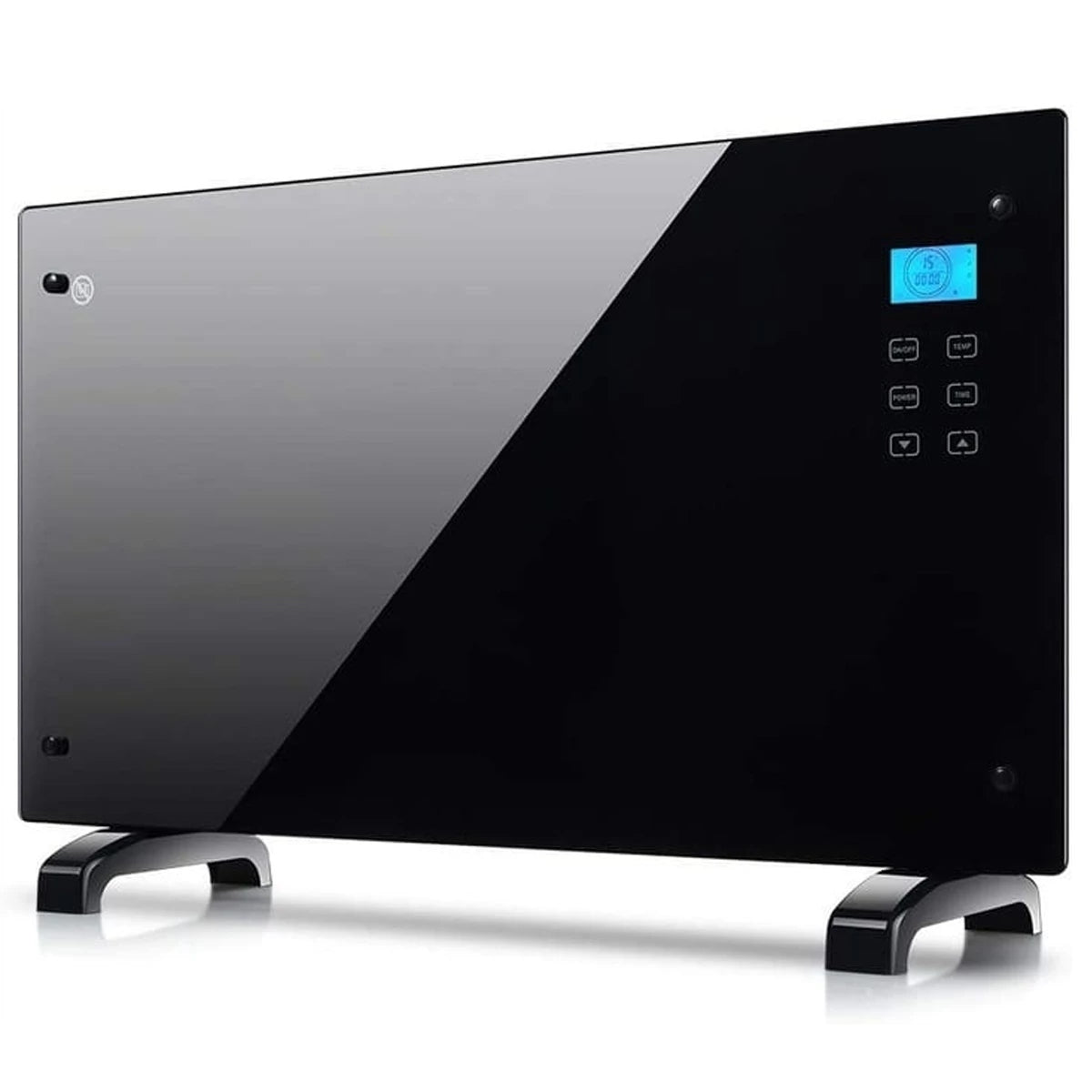 Elektryczny grzejnik konwektorowy szklany 2000 w czarny ścienny heltes ogrzewacz do pokoju, panel grzewczy do domu
