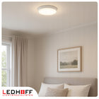 Lampa sufitowa LED biała Plafon okrągły 40cm panel natynkowy do pokoju oświetlenie wnętrz, neutralna barwa światła
