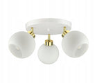 Lampa Wisząca Sufitowa Żyrandol Biała Szklane Kule White Glass EG3 LED E27 do salonu i jadalni, 3 źródła światła