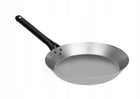 PATELNIA STALOWA CYGAŃSKA KOWBOJSKA WĘGLOWA 26CM RĄCZKA METALOWA WOK do smażenia, do piekarnika, okrągła, tradycyjna