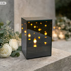 Lampion lustrzany znicz nagrobkowy 3D lampiony LED ruchomy płomień 15 CM dekoracja na grób, ozdoba cmentarna, światło