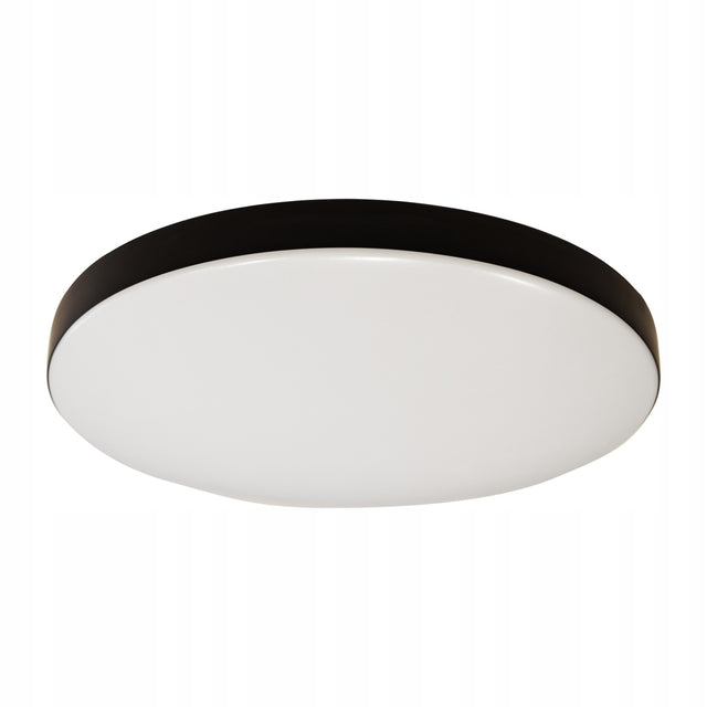 Lampa LED sufitowa plafon łazienkowy czarny nowoczesny elegancki oprawa metalowa 1 punkt światła 15 w wysokość 6 cm