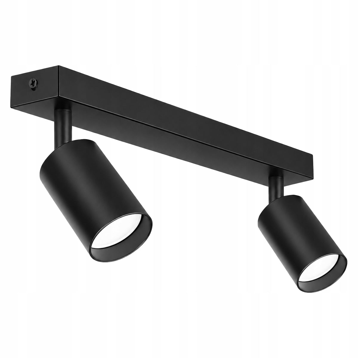 Lampa sufitowa kinkiet spot oprawa halogenowa natynkowa 2x GU10 plafon reflektorowy czarny aluminiowy 2 źródła do