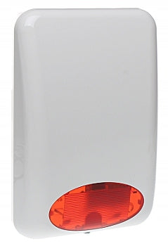 Sygnalizator zewnętrzny SPL-5010 R satel optyczno-akustyczny LED czerwony syrena alarmowa przewodowa 120 dB do instalacji alarmowej