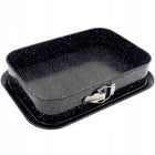 Blacha do pieczenia prostokątna do ciasta tortownica 39x27,5x8cm non-stick forma granitowa do wypieków i deserów