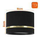 Oprawa Halogenowa Sufitowa LED Tuba GX53 Spot Natynkowa Ryflowana Czarna do kuchni salonu korytarza, maks. 30 W