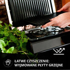 Grill elektryczny kontaktowy panini składany MPM PSC-140/B czarny 2200 w nominalna