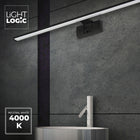 Lampa łazienkowa LL WALL LAMP 15W czarna kinkiet nad lustro 80cm IP44 LED oprawa ścienna do strefy umywalkowej
