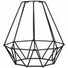 LAMPA DAMENT SUFITOWA PLAFON LOFT KLOSZ DIAMENTOWA E27 zwis metalowy czarny do salonu i kuchni, 1 punkt świetlny, maks