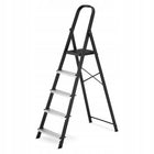 Drabina aluminiowa stalowa domowa higher 5 stopni 150 kg mocna podest 97 cm, wysokość pracy 2,97 m, do malowania i prac