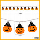 GIRLANDA LAMPKI DYNIE ŚWIECĄCE 10 LED WISZĄCE DEKORACJA NA HALLOWEEN 150 CM łańcuch świetlny, ozdoba imprezowa, bal