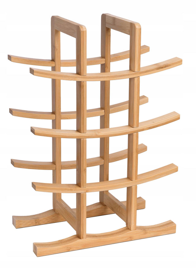 Stojak na wina wino butelki drewniany bambusowy regał półka 12 miejsc organizer na trunki, ekspozytor do kuchni, 29x16x42 cm