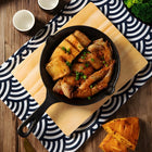 3x GŁĘBOKA ŻELIWNA PATELNIA NON-STICK MASYWNA PATELNIA GRILL ZESTAW 3 szt. do smażenia i duszenia
