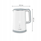Czajnik elektryczny tefal KO693110 bezprzewodowy 1.5 l 1800 w biały metal, tworzywo sztuczne