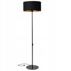 Lampa stojąca podłogowa LOFT ABAŻUR czarny złoty oświetlenie do salonu, sypialni i biura, 1 punkt świetlny, gwint E27