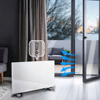 Grzejnik elektryczny szklany konwektorowy EVI aż 2400W energooszczędny+WiFi 835 mm 450 mm grzewcza biały