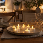 Wkłady LED Tealight świeczki 24 szt białe 4cm płomień baterie w zestawie podgrzewacze dekoracyjne do świeczników i