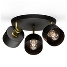 Lampa Sufitowa LED 3X E27 Żyrandol Plafon Natynkowy Oprawa Czarna Ruchoma oświetlenie wnętrz, metalowa, do salonu i