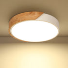 Lampa Sufitowa Plafon LED Okrągła Drewniana Nowoczesna 30W 3000K 3300lm oprawa do wnętrz, zintegrowane źródło światła