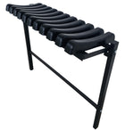 Ławka cmentarna na cmentarz składana 72 cm – wkopywana metalowa siedzisko przy grobie, udźwig 200 kg, szerokość 25 cm