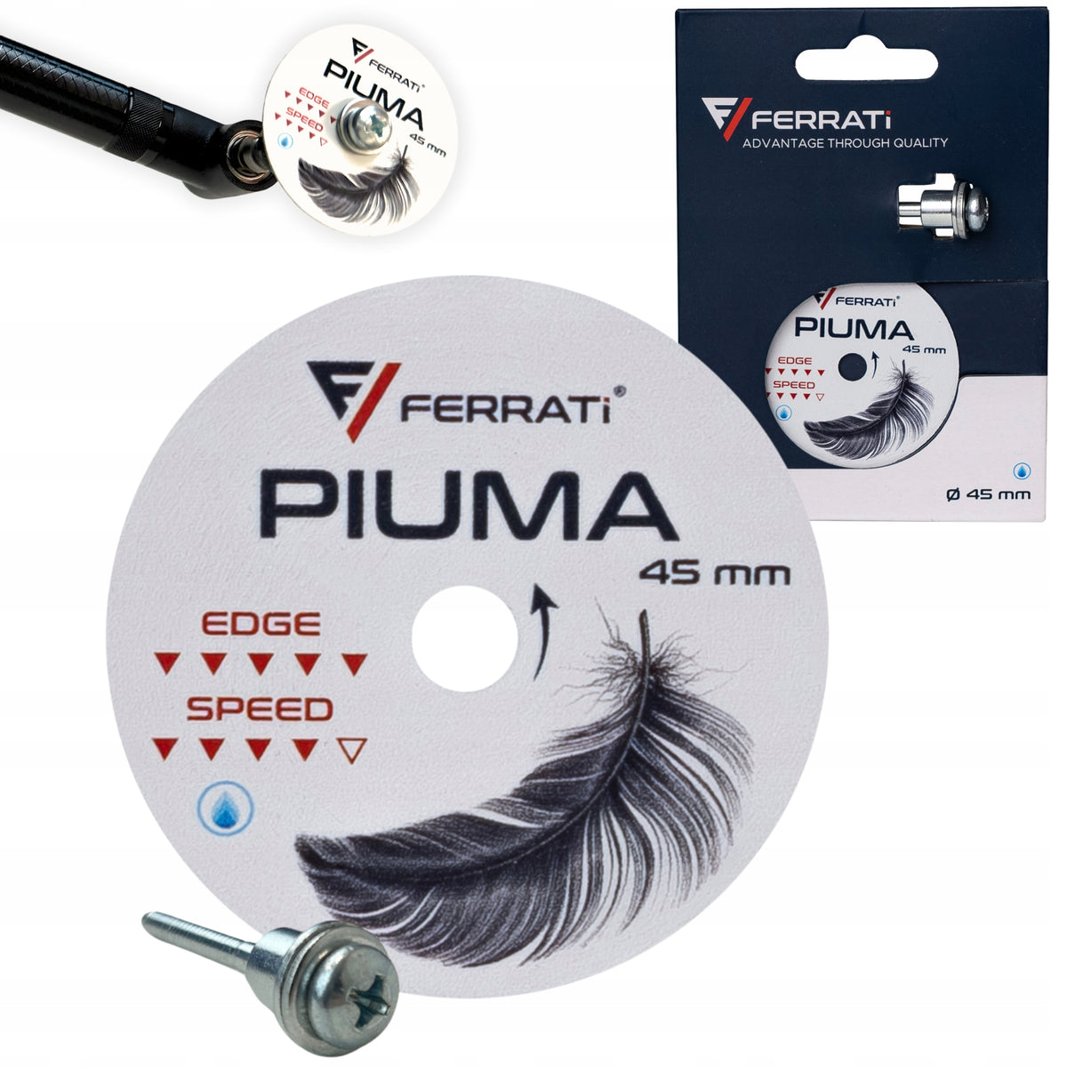 Tarcza diamentowa piuma 45mm pasuje do mini szlifierki fixy proxxon FERRATi ze 169 sztuk